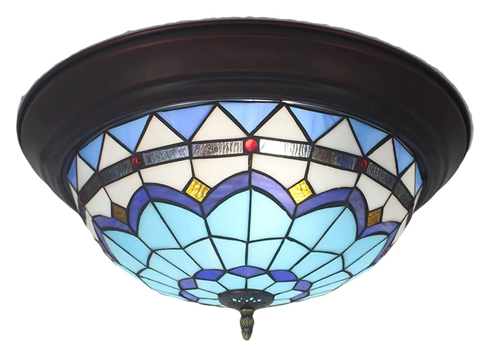 HPTHLY Ceiling Lamp Tiffany Style Ceiling Lamp, European Ceiling Lights Pastoral Tiffany Ceiling Lamps Led Baroque Shade Lamps Living Room Stained Glass For Bed Room