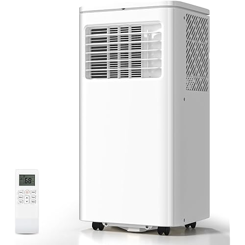 3-in-1 Portable Air Conditioners，8000BTU Portable AC Units Cools 350 Sq.Ft. with 24H Timer Remote Control，Easy Install Kit for Bedroom, Office, Dorm
