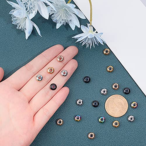 UNICRAFTALE 20pcs 5 Colors 8mm Spacer Stopper Beads with Plastic Inside Rondelle Slider - Image 2