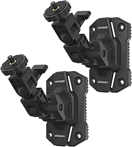 Trail Cameras Mounting Bracket with 1/4" -20 Threaded Insert 360°Rotating Adjustable Holder for Outdoor Hunting Gear Accessory, Game Camera Holder Monitor Stand Hunting Camera Kit (2 Pack) asin的图片