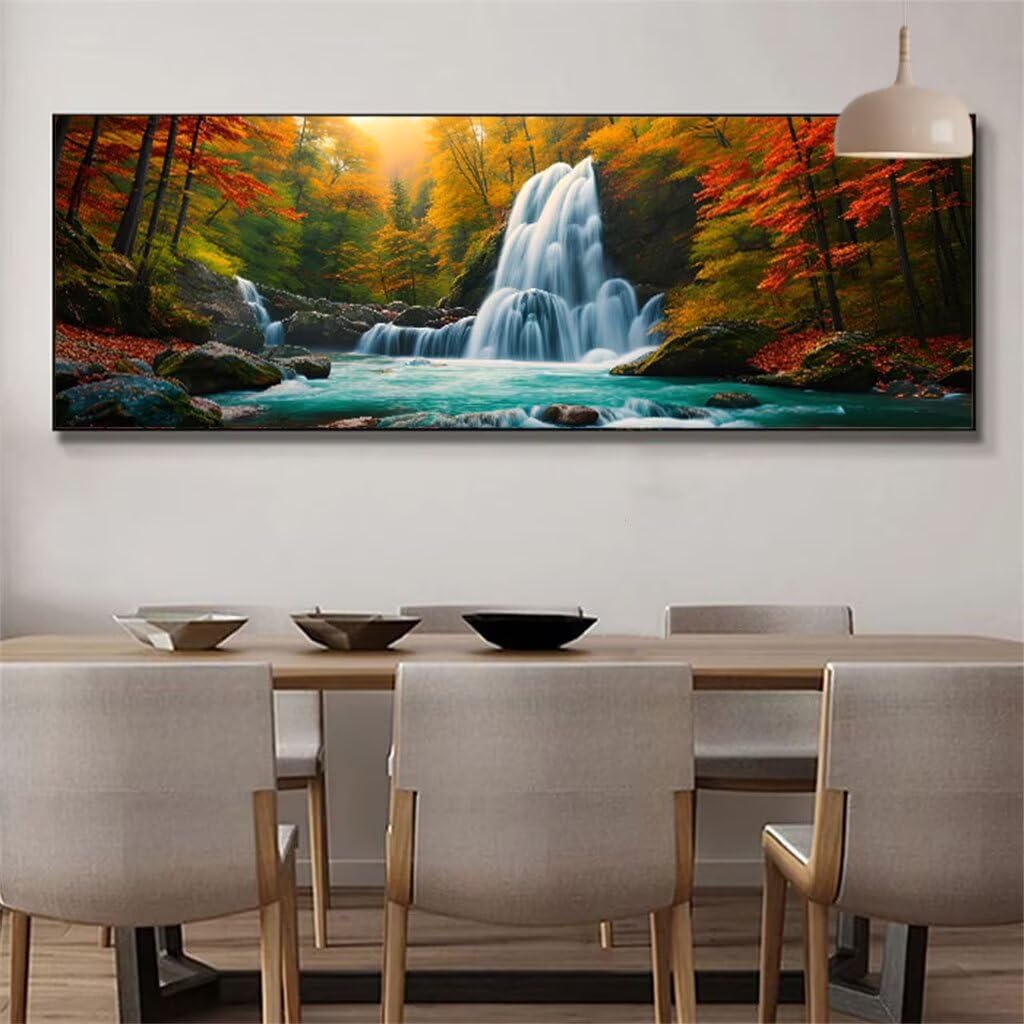 Diamentowe malowanie dla dorosłych, diamentowe malowanie wodospad diament, 5D DIY malarstwo diament las haft diamentowy pełny zestaw, obraz diamentowy rzemiosło cyrkonie malarstwo, wystrój domu