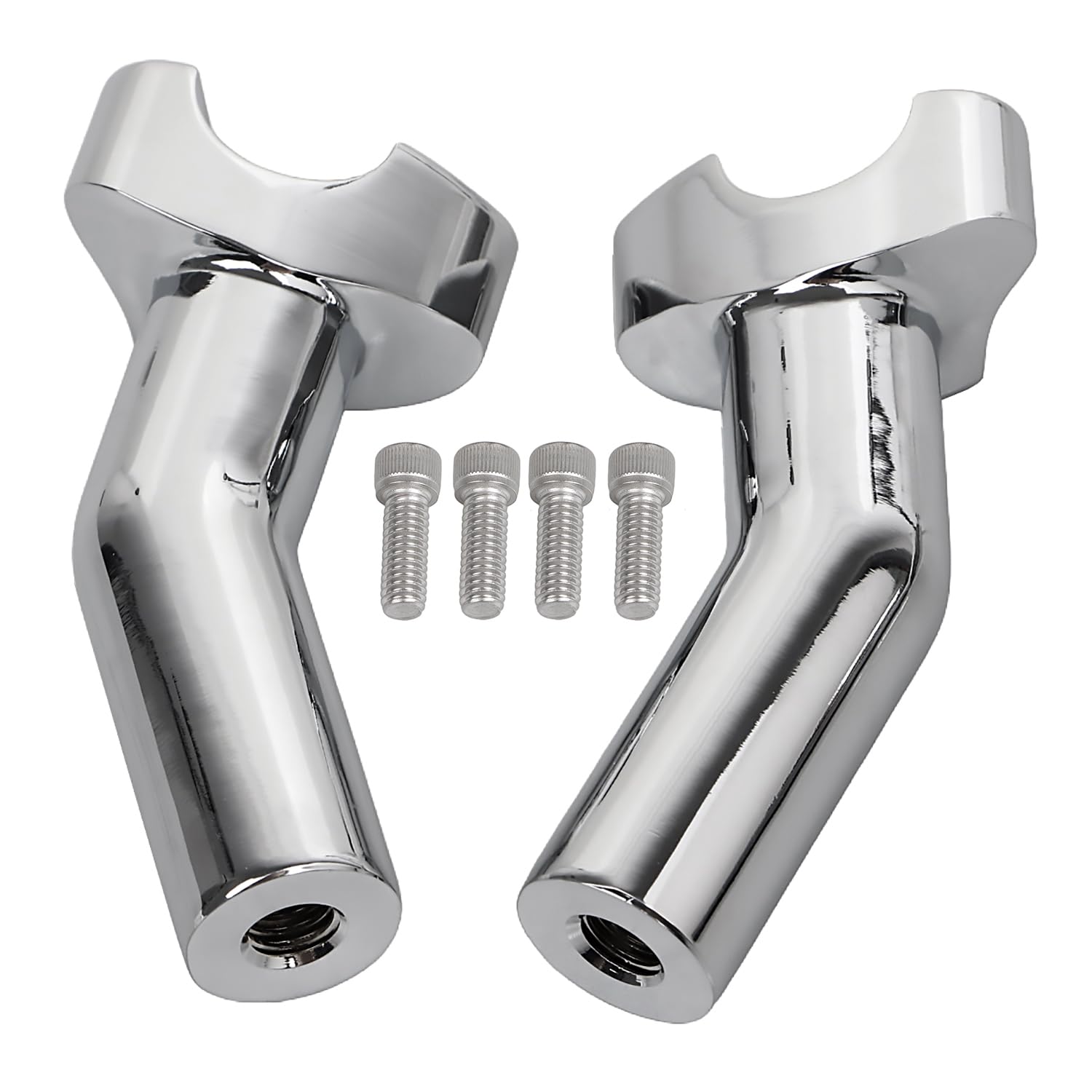 Rehausseurs de guidon chromés de 10,2 cm pour Harley 2,5 cm Dyna Street Bob Fat Boy Heritage Softail Sportster XL 883 1200