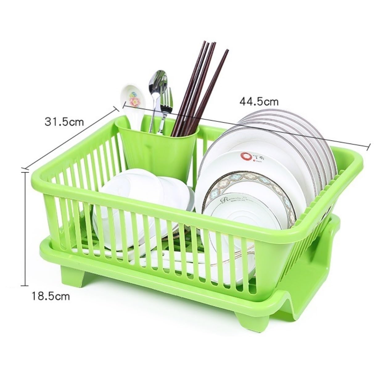 Ociekacze Do Naczyń Plastikowa Taca Ociekowa Zlewozmywak Suszarka Do Naczyń Ociekacz Uchwyt Do Prania Koszyk Organizer Suszarka Do Naczyń (Color : Grün, Size : 44.5 * 31.5 * 18.5cm)