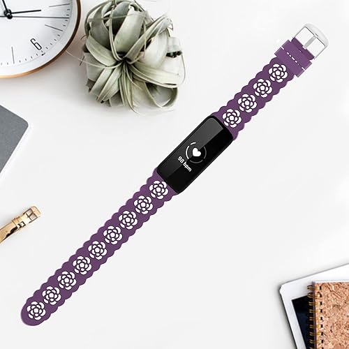 Miniatura 4 de Nigaee Paquete de 3 correas de silicona de encaje compatibles con Fitbit Inspire 3Inspire 2Inspire HRInspire, correas de repuesto ajustables y