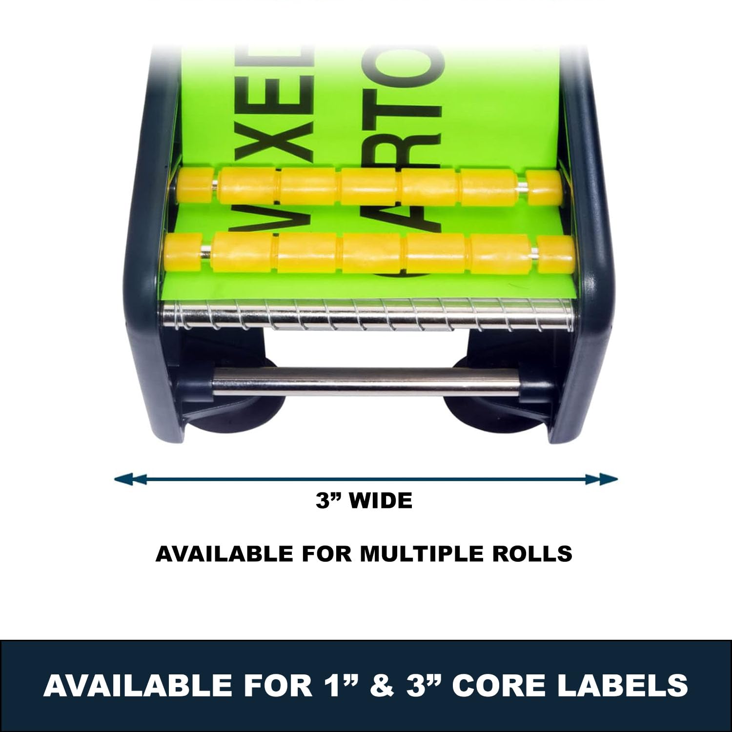 MDJ by Excell, dispenser manuale di etichette adesive con 4 ventose, base per tavolo, supporto regolabile per più rotoli per ufficio, casa, scuola, magazzino, facile da staccare, adatto per etichette