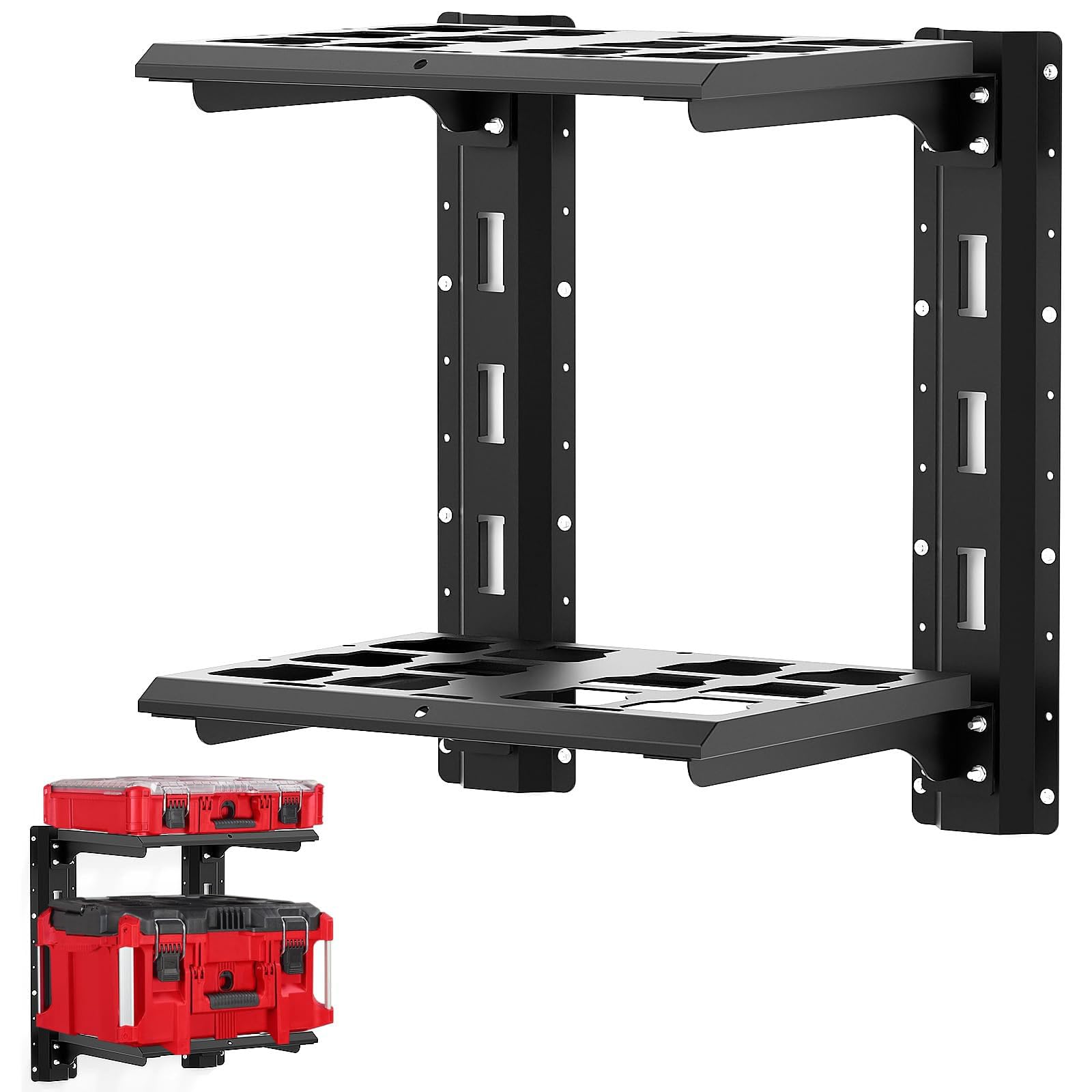 KACCDE (2 Pcs) Permanent Steel Tool Storage Rack Highlighting Extendable EMAIL Courses for Modifiable Shelving and Increased Capacity in Various Conditions Heavy Duty Steel Tool Rack