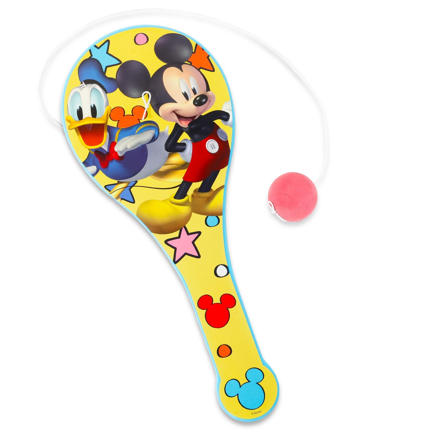 Disney Bomboniere per feste a forma di Topolino, confezione con 6 giochi di palline da paddle più adesivi, più per bambini e bambini | Accessori per feste di Topolino per ragazzi