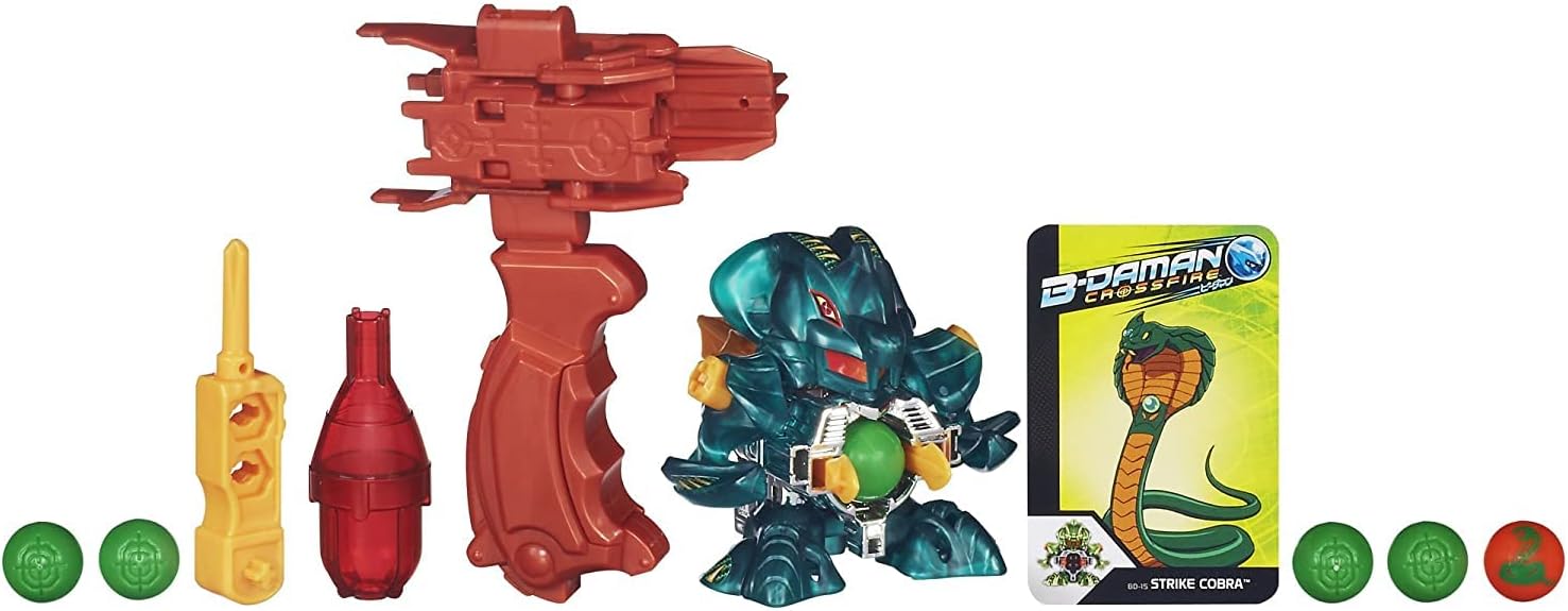 Hasbro B-Daman Crossfire BD-15 Strike Cobra Figure With True Aim Barrel
