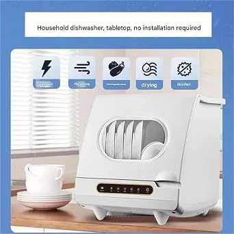 Countertop Dishwasher. TableTop Small Portable Dishwasher Household Countertop Automatic Dishwashers .Space Saving