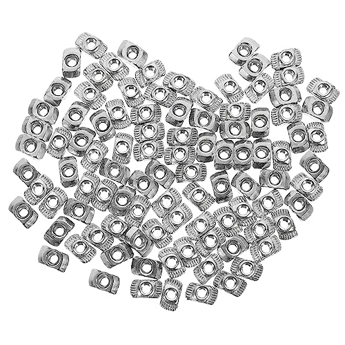 DECHOUS 100pcs T-nut Kit for Aluminum Profiles M3x10mm European Standard Nickel-Plated Easy Installation