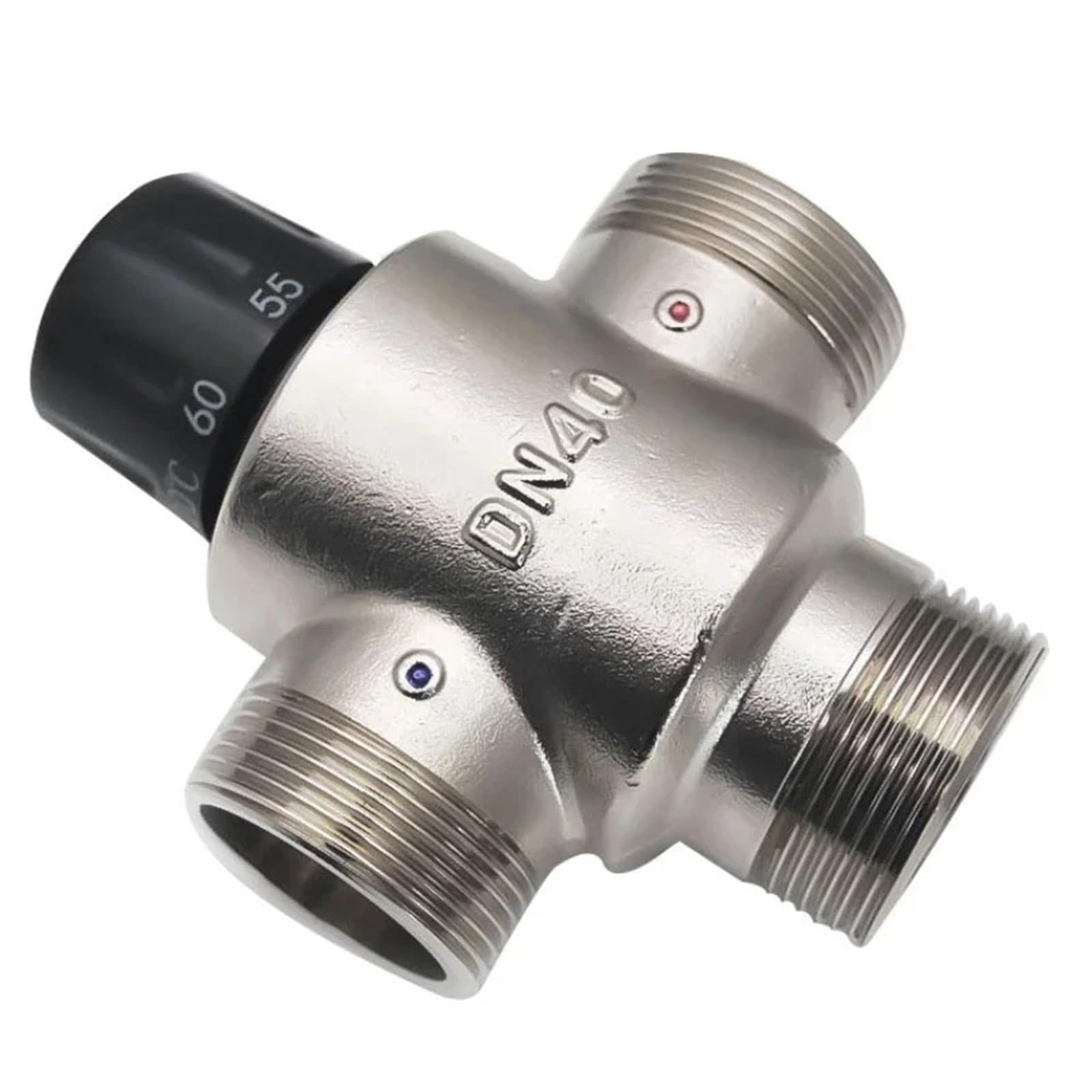 Iddcmwnb One Color All-Copper 2-Inch Dn50 Engineering Pipeline Thermostatic Valve Bathroom Large Flow Constant Temperature Mixed Water 1.5-Inch Dn4(Dn50 2 Inch)