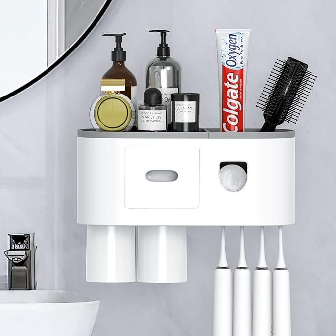 Toothbrush Holder Wall Mounted for Bathrooms, LJ KuKu Lady