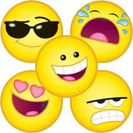 SmileMakers Emojis Stickers - Prizes and Giveaways - 100 per Pack