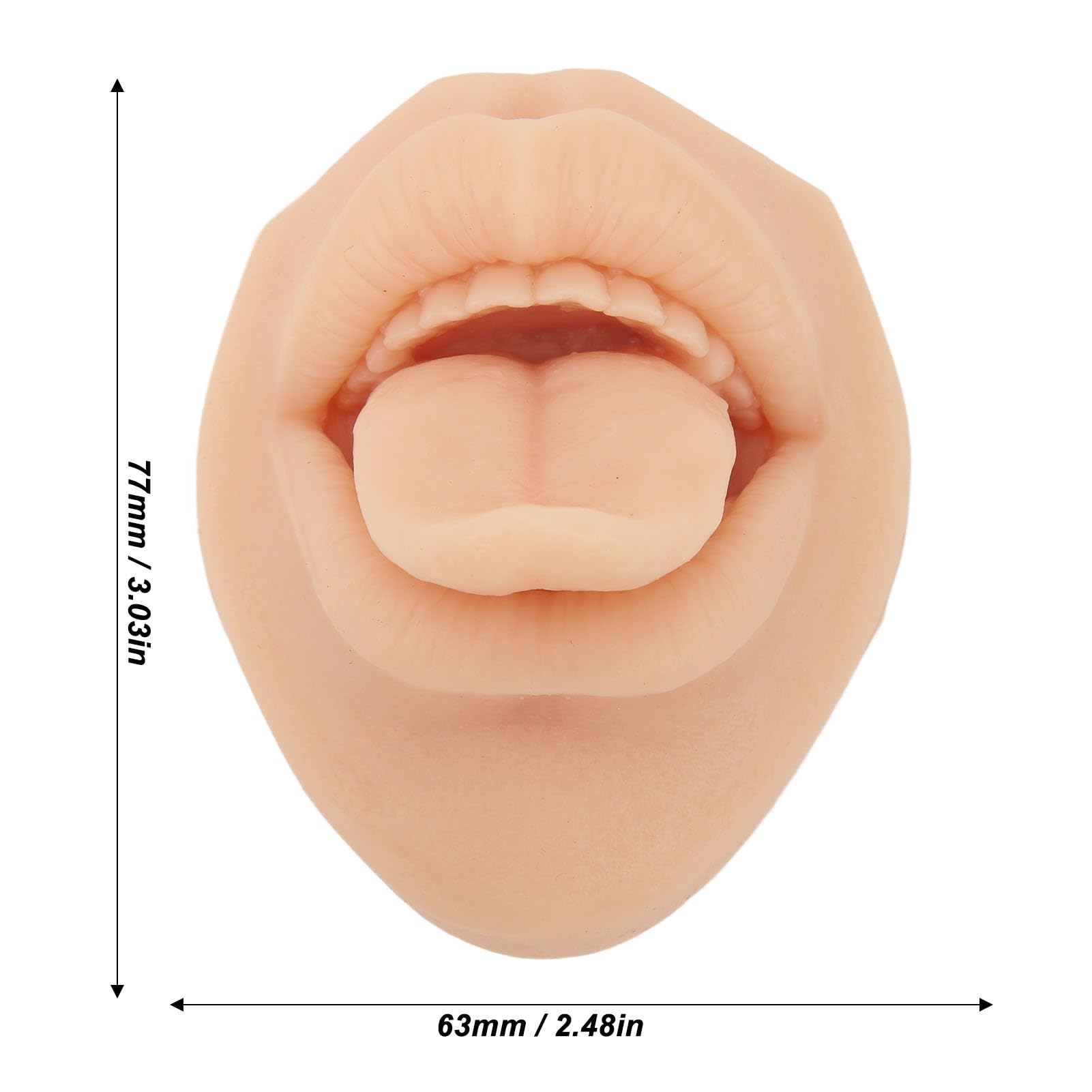 Parties du Corps de Pratique de Perçage Souples et Réutilisables, Modèle de Bouche de Langue en Silicone 3D, Conçu pour Imiter la Bouche et la Langue Humaines, pour les