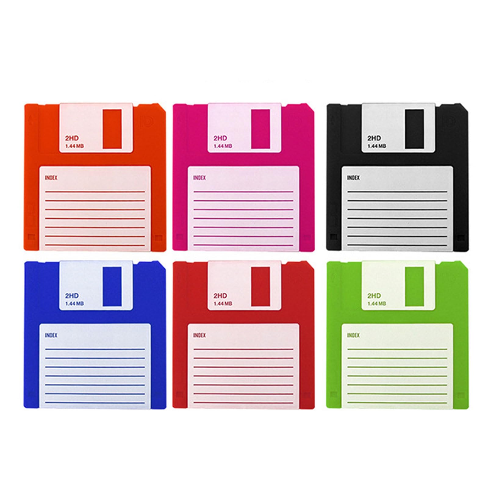 Of 6 Silicone Coasters Drinking Mats Floppy Disk Protective Mats Cup Suitable for Drinking Unique Coasters Set