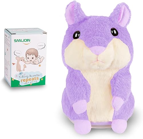 Juguetes para niños pequeños de 2 a 4 años, hámster parlante repite lo que dices, juguete interactivo de peluche repetitivo para niños de 2, 3, 4,