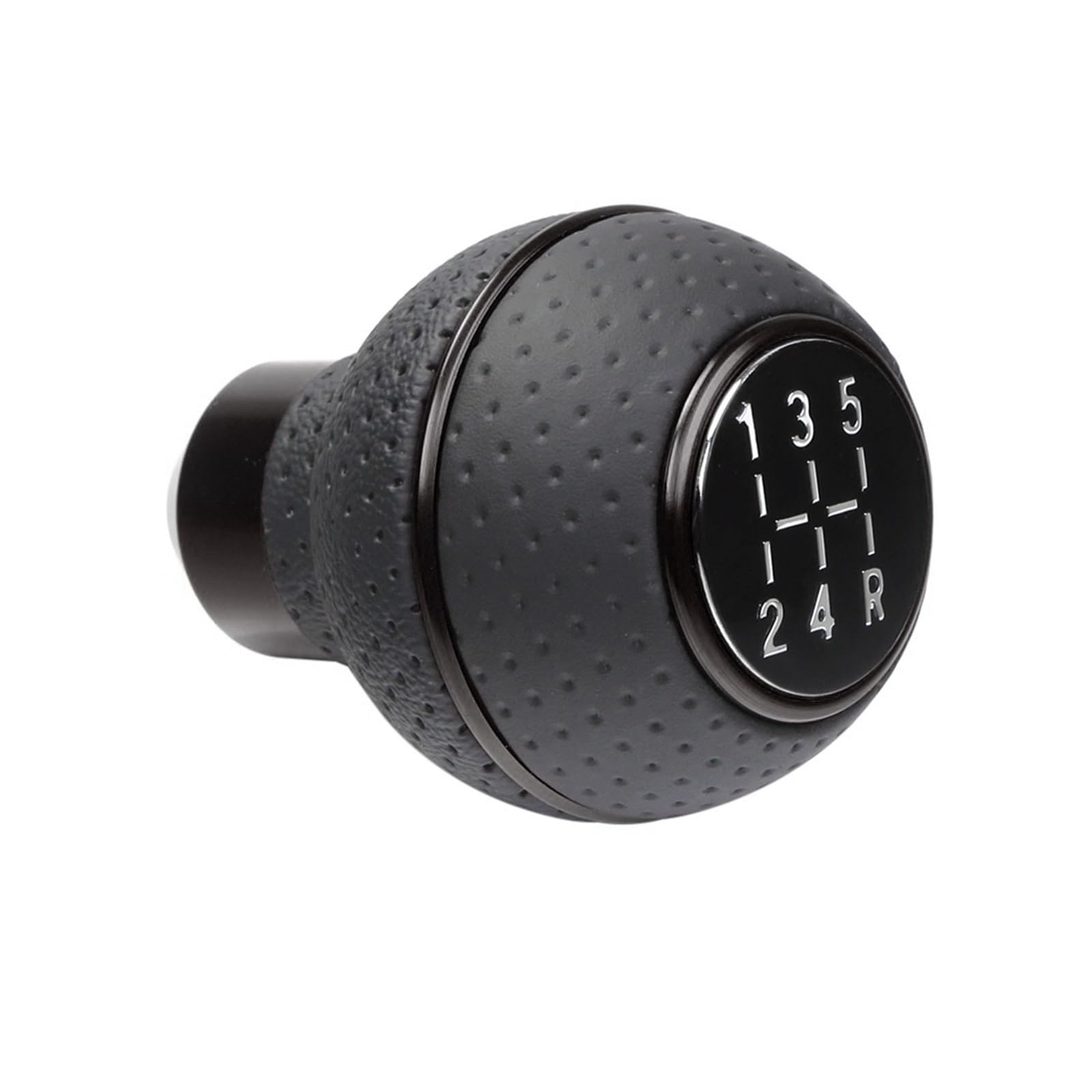 Lozopmtmld Black Ring New For 5 Speed Shift Knob Gear Stick Leather Shifter Lever Shifting