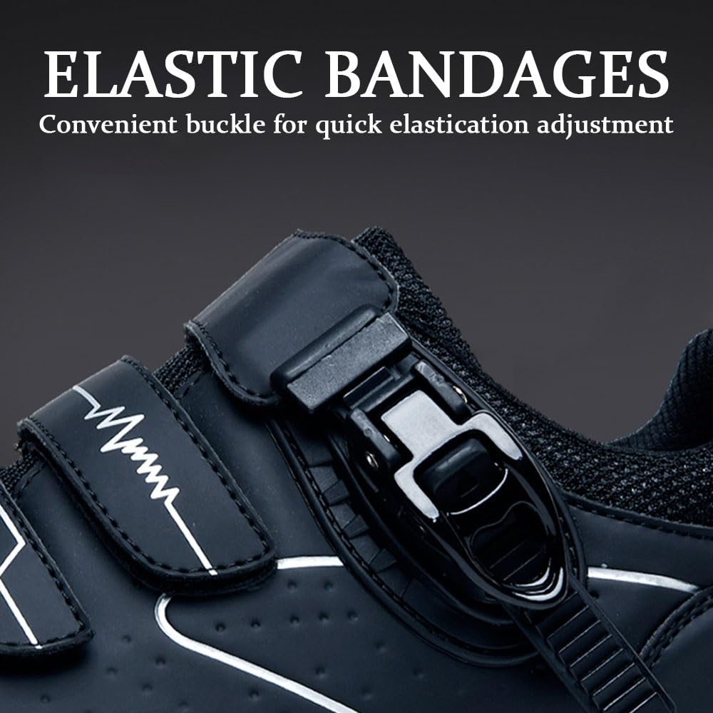 Scarpe Ciclismo Unisex Scarpe MTB Uomo Donna, Traspiranti Scarpe da Equitazione Scarpe MTB Road SPD Scarpe Ciclismo Strada con Blocco Pedale Scarpe da Ciclismo da Bici 36-47 EU Nero Marina
