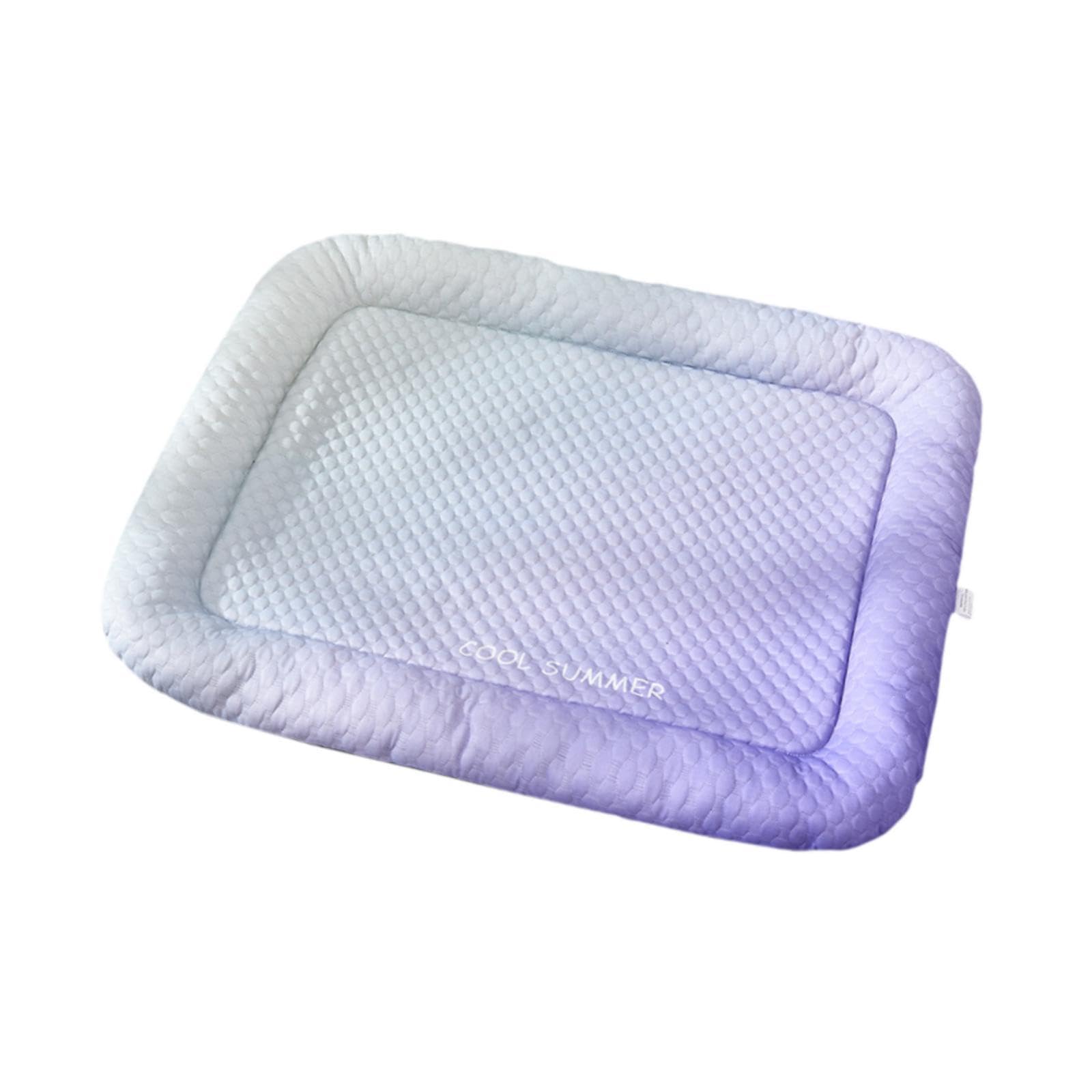 Fzaqwen Cooling Mat for Dogs, Stylish And Ergonomic Sleeping Cushion, for Sofa, Car, Floor Or Doghouse, Gradient Blue Purple