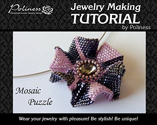 DIY Jewelry making Tutorial Mosaic Puzzle, Practical Step by step Guide on How to make Handmade Beaded Flower Pendant with Peyote Stitching Technique