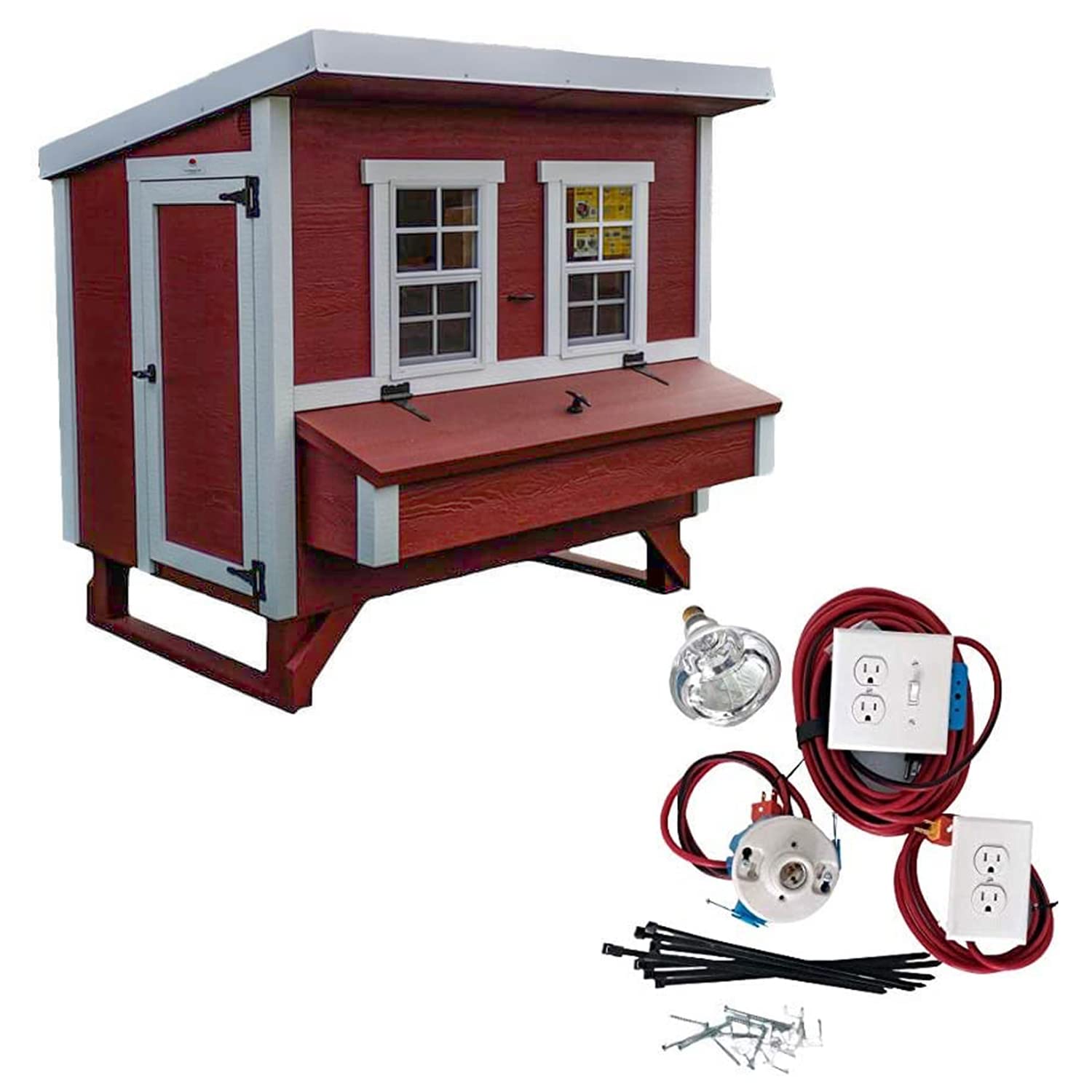 Buy OverEZ Large Wooden Poultry Hen Nesting Boxes Chicken Coop for 15 Chickens with Indoor