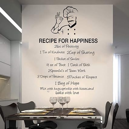 Recette De Bonheur Citation Sticker Cuisine Salle A Manger Inspirational Amour Espoir Citation Autocollant Mural Chef Cuisine Vinyle x56cm Noir Amazon Fr Bricolage Recette De Bonheur Citation Sticker Cuisine Salle A Manger Inspirational Amour Espoir Citation Autocollant Mural Chef Cuisine Vinyle x56cm Noir Amazon Fr Bricolage