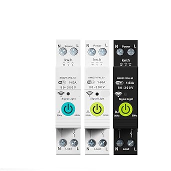 1pcs smartlife WiFi MCB Smart Meter Home Assistant Kwh 63A WiFi Voltage Protector WiFi smart Circuit BreakerJL