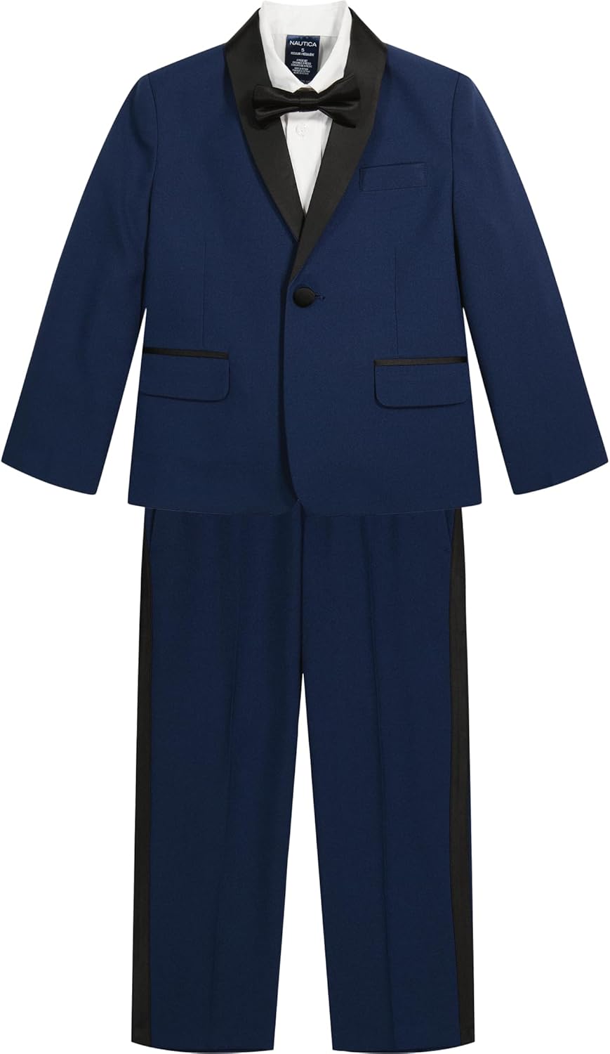 Nautica Boys' 4-Piece Tuxedo Set with Dress Shirt, Bow Tie, Jacket, and Pants