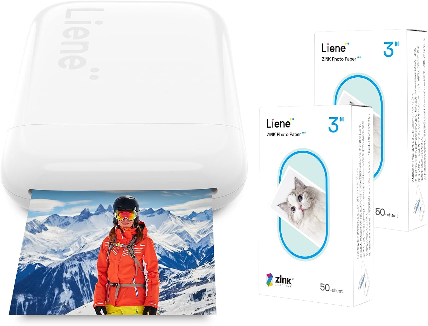 Liene 2x3” Photo Printer, Mini Instant Portable Photo