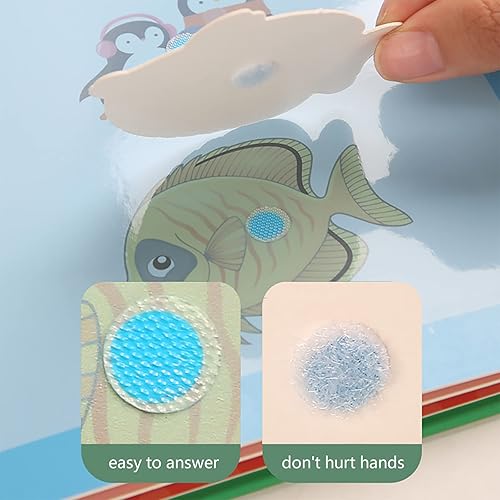 Miniatura 3 de NOOLY Montessori - Libro silencioso para niños, libro ocupado de aprendizaje temprano para números de cognición, animales y tráfico para niños de 3