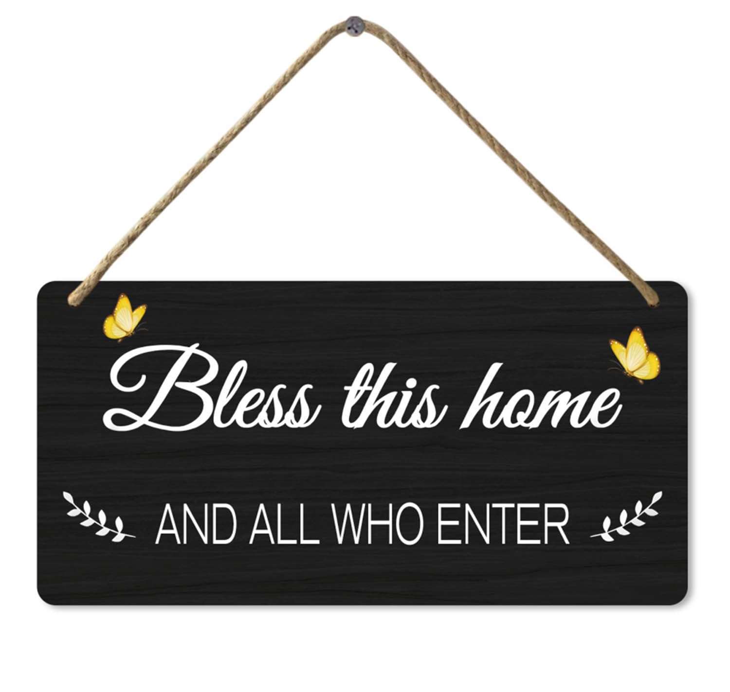 Bless This Home Wooden Sign Rustic Plaque Wall Decor For Living Room Office Home Decor, 8x12 Inch