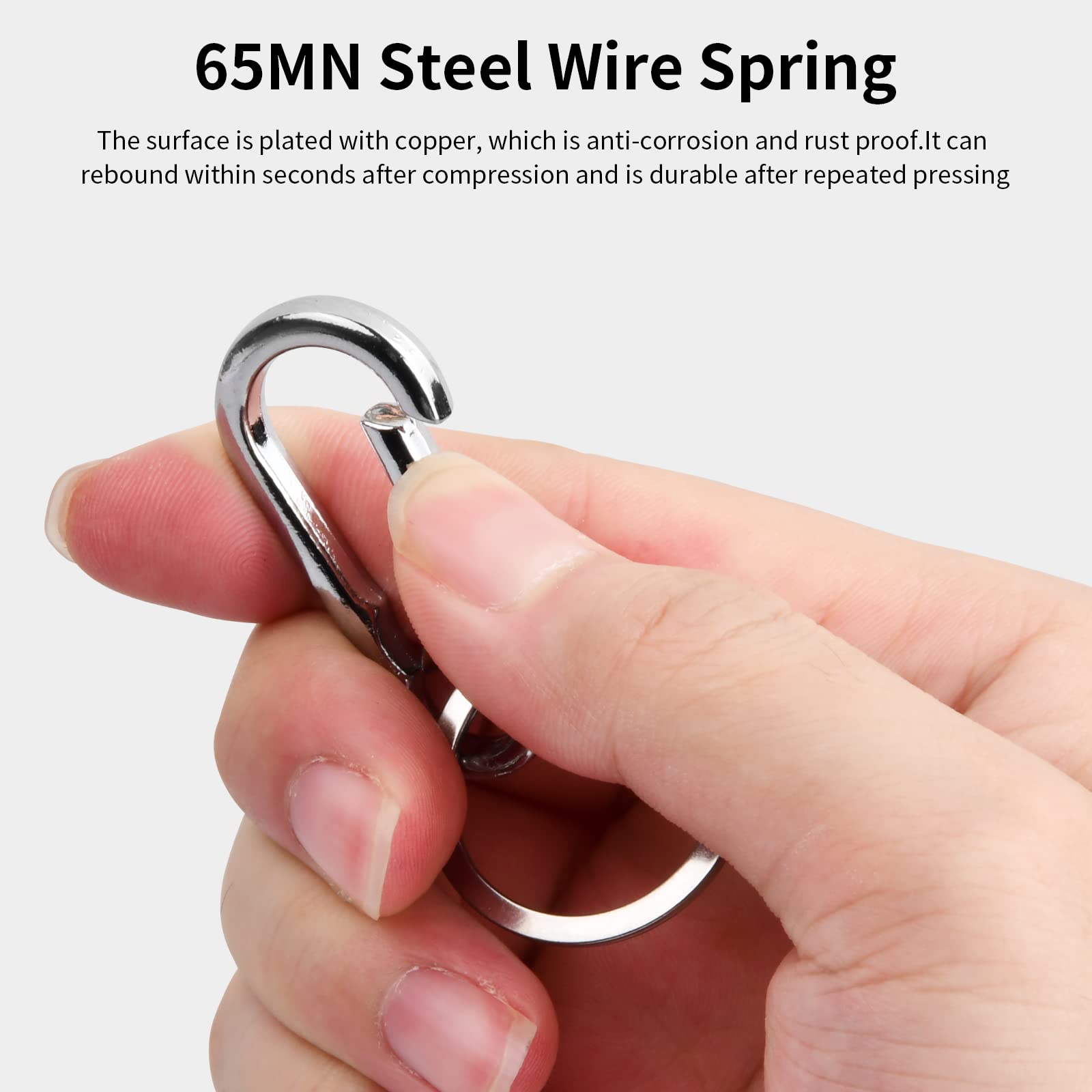 20 Stück Schlüsselanhänger Mit Karabiner – Metall-Schlüsselring-Set, Silber, Für Auto, Haus & Outdoor
