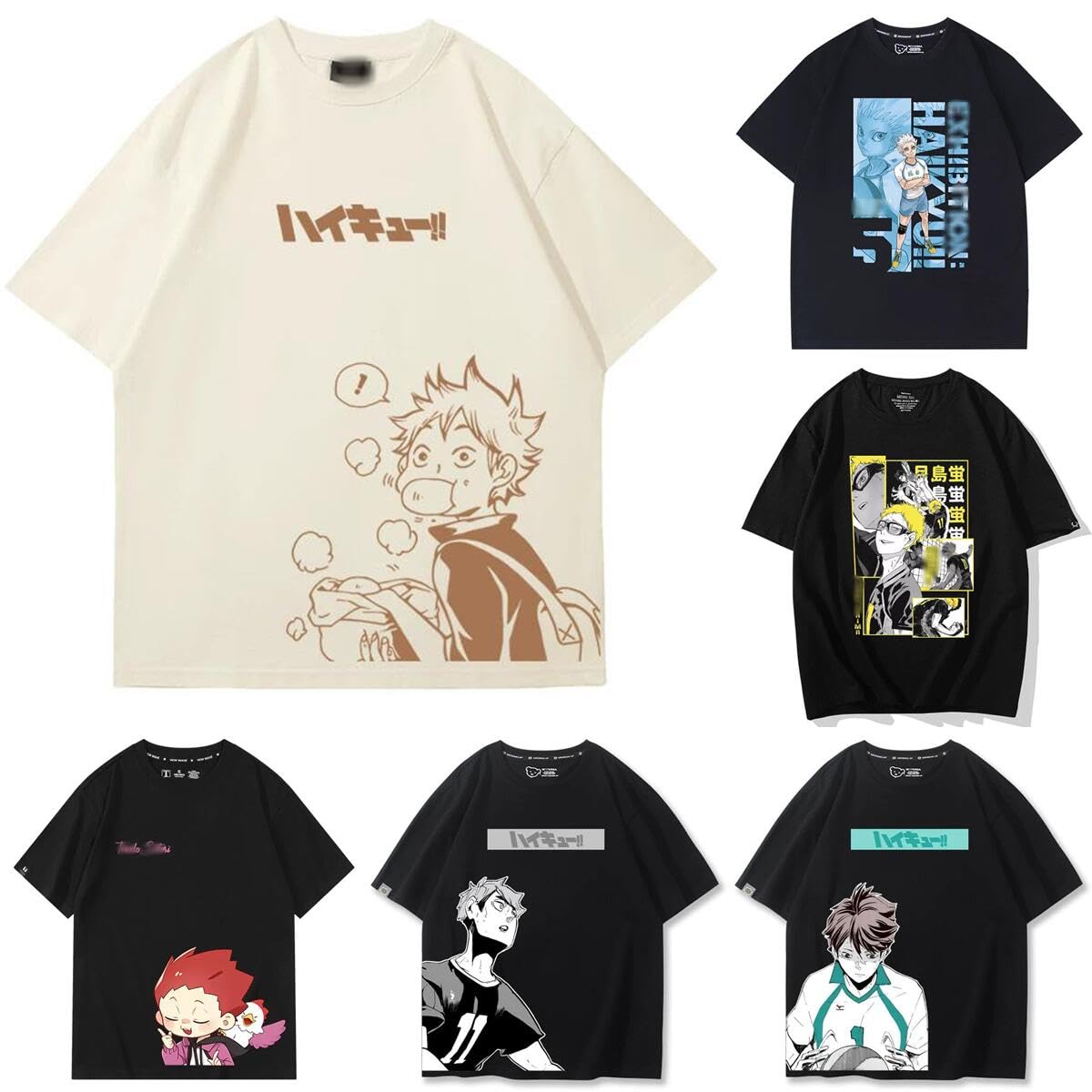 【新品未着用】ハイキュー 稲荷崎・音駒 Tシャツ セット Mサイズ Amazon.co.jp: [岩本] 対応 ハイキュー tシャツ 稲荷崎 音駒 梟谷