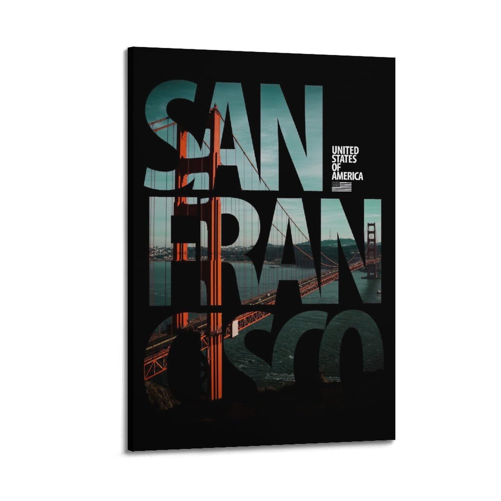 ESTE Vintage Travel Poster San Francisco, USA Artwork Decorative Painting Canvas Modern Art Picture 16x24inch(40x60cm)
