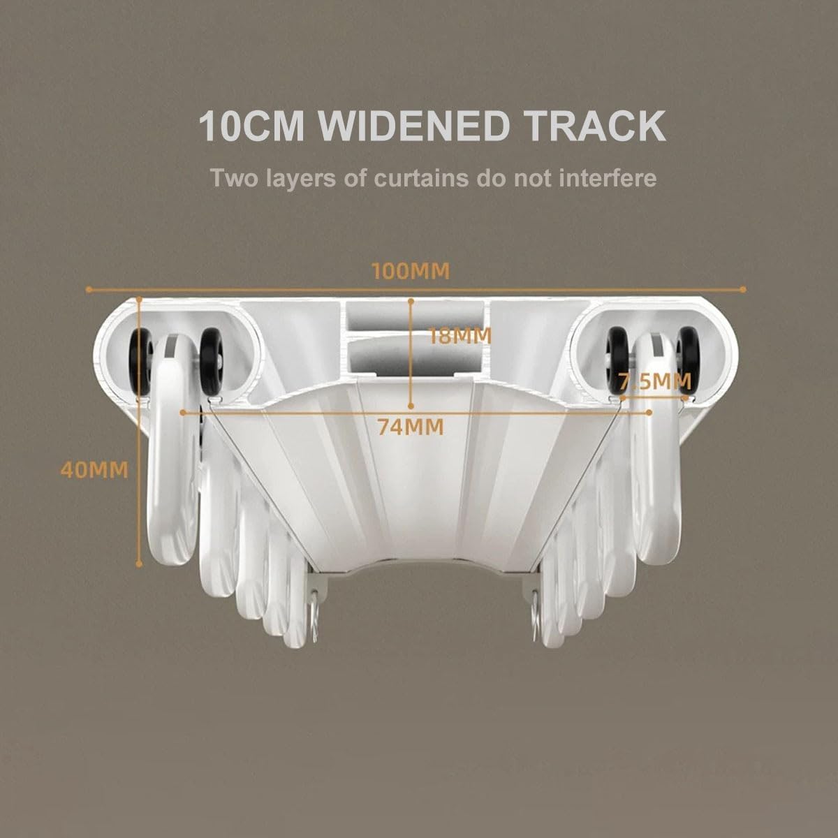 Binario Tenda A Soffitto Doppio, Binario for Tenda Robusto Binario for Tenda Nascosto Silenzioso Binari for Tende E Accessori, Adatto for Soggiorno E Bagno(White,380cm/149.6in)