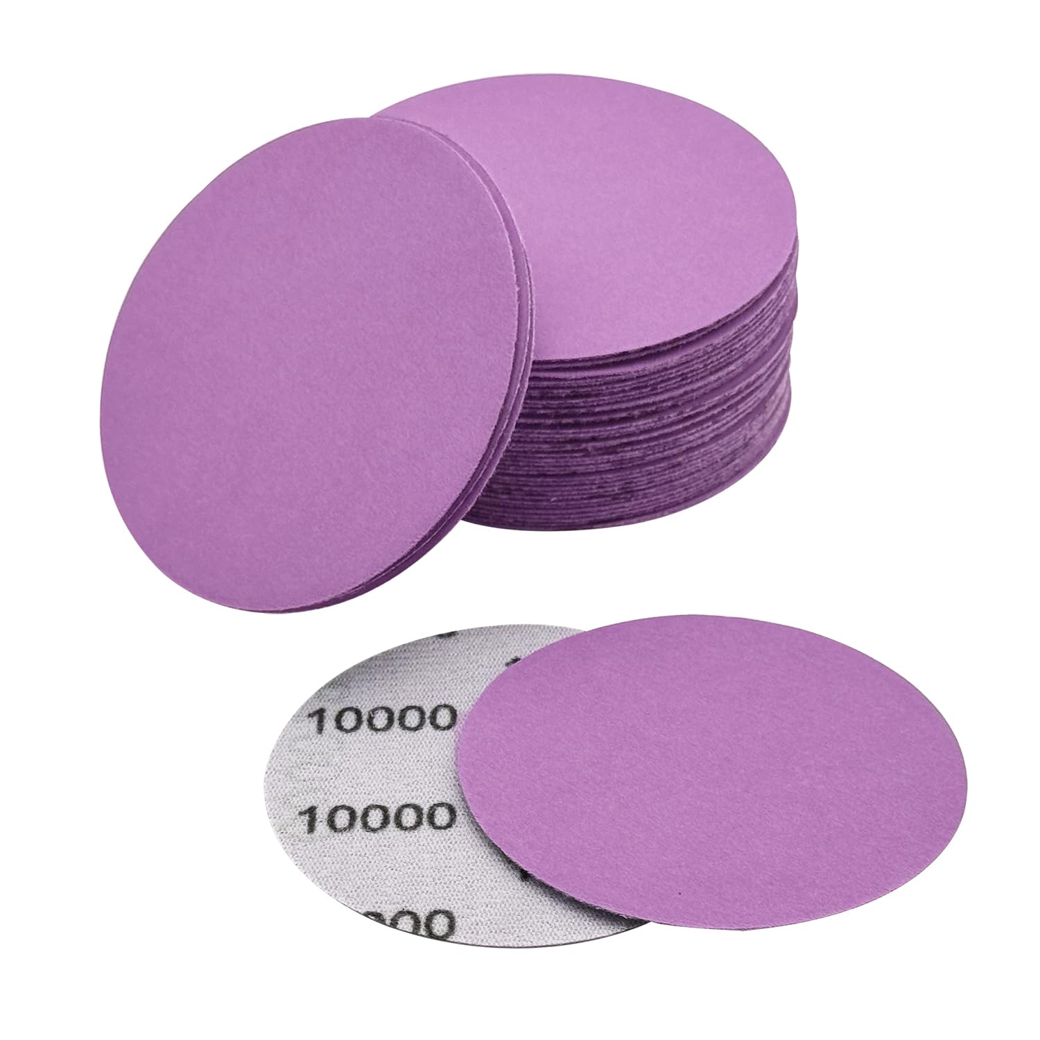 3 Inch 10000 Grit Wet Dry Sandpaper, 40pcs Sanding Disc, Hook and Loop Premium Aluminum Oxide Sand Paper for Metal, Wood, Auto