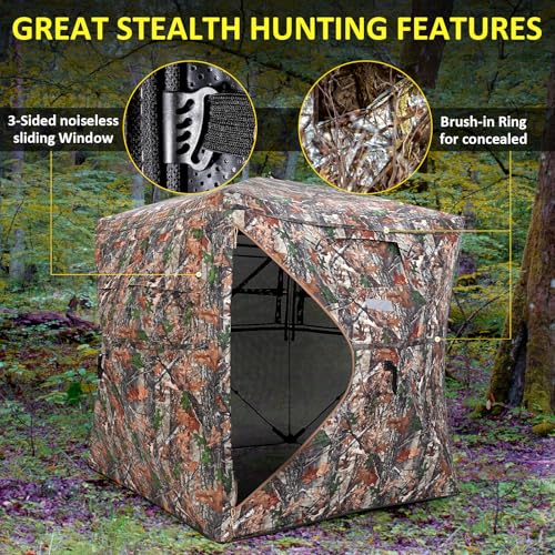 Itefdtutne Portable Hunting Blind 270° See Through With Carrying Bag thumb #2