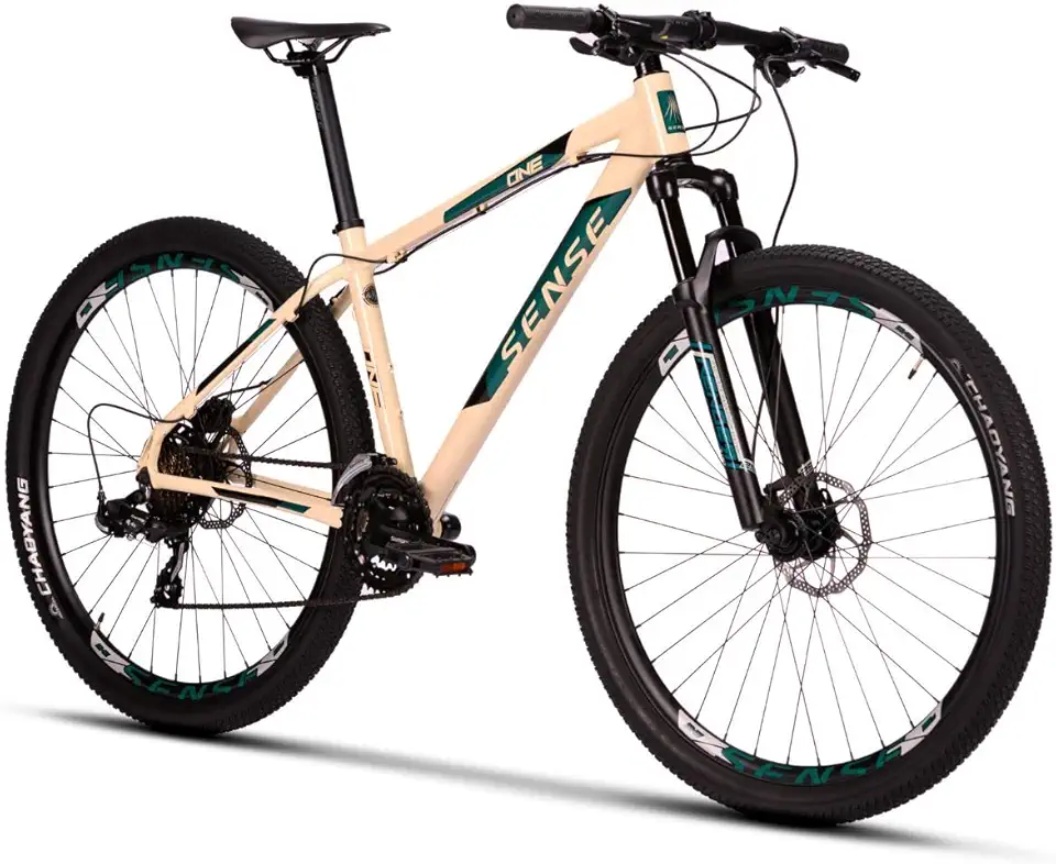 Bicicleta Mtb Sense One 2023 Freio Hidráulico 3x7 Velocidades Cor:Creme+Acqua;Tamanho:17;Gênero:Unissex