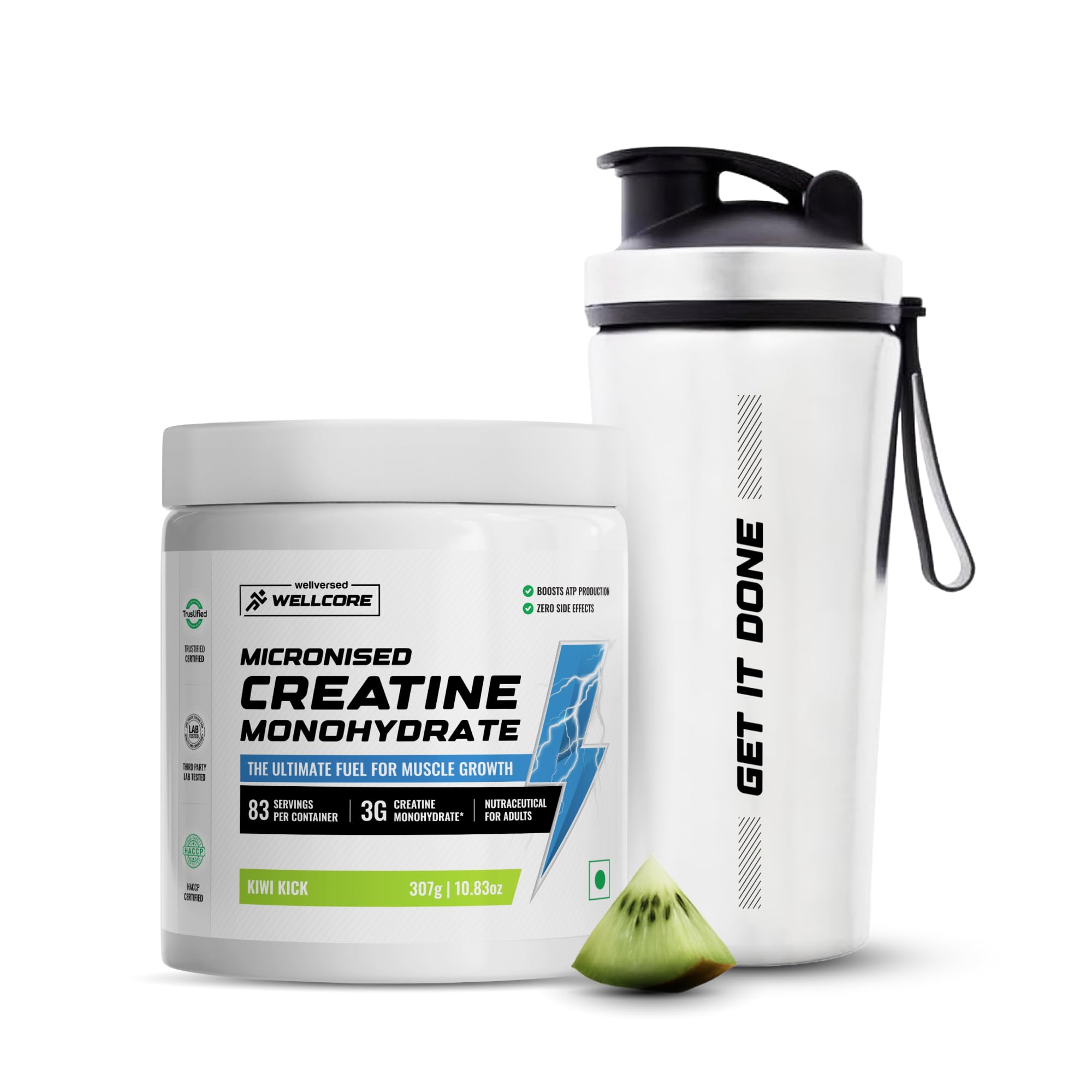 Wellcore Pure Micronised Creatine Powder With Shaker (83 Servings, Fruit Fusion) For Enhanced Muscle Strength With Rapid Absorption | Creatine Monohydrate | Wellcore Creatine Flavoured - 307g — Amazon image 12