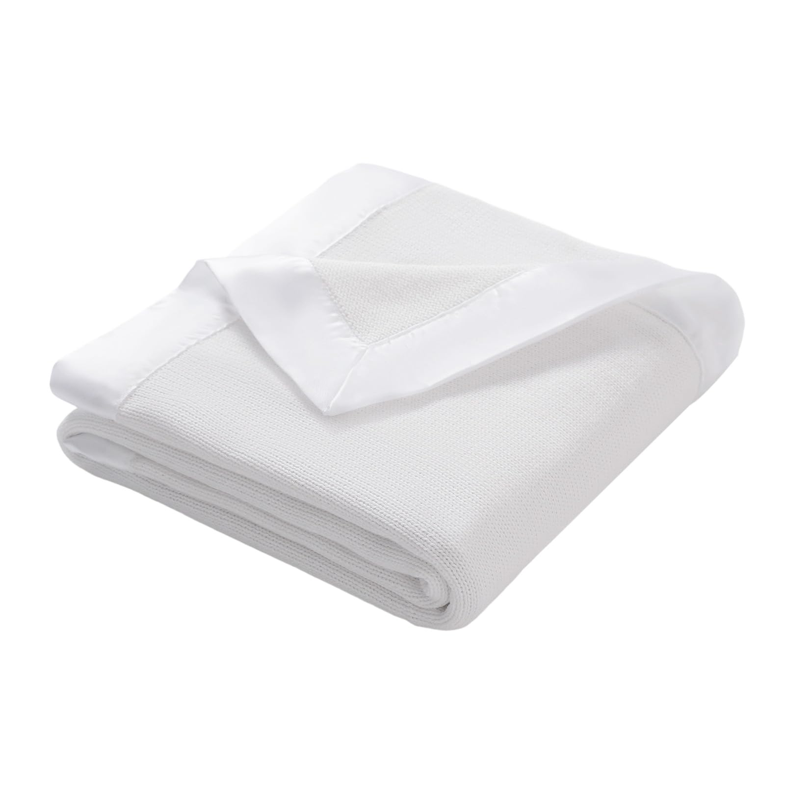 Hadetoto Cotton Baby Blanket with Satin Trim, 80x100 cm
