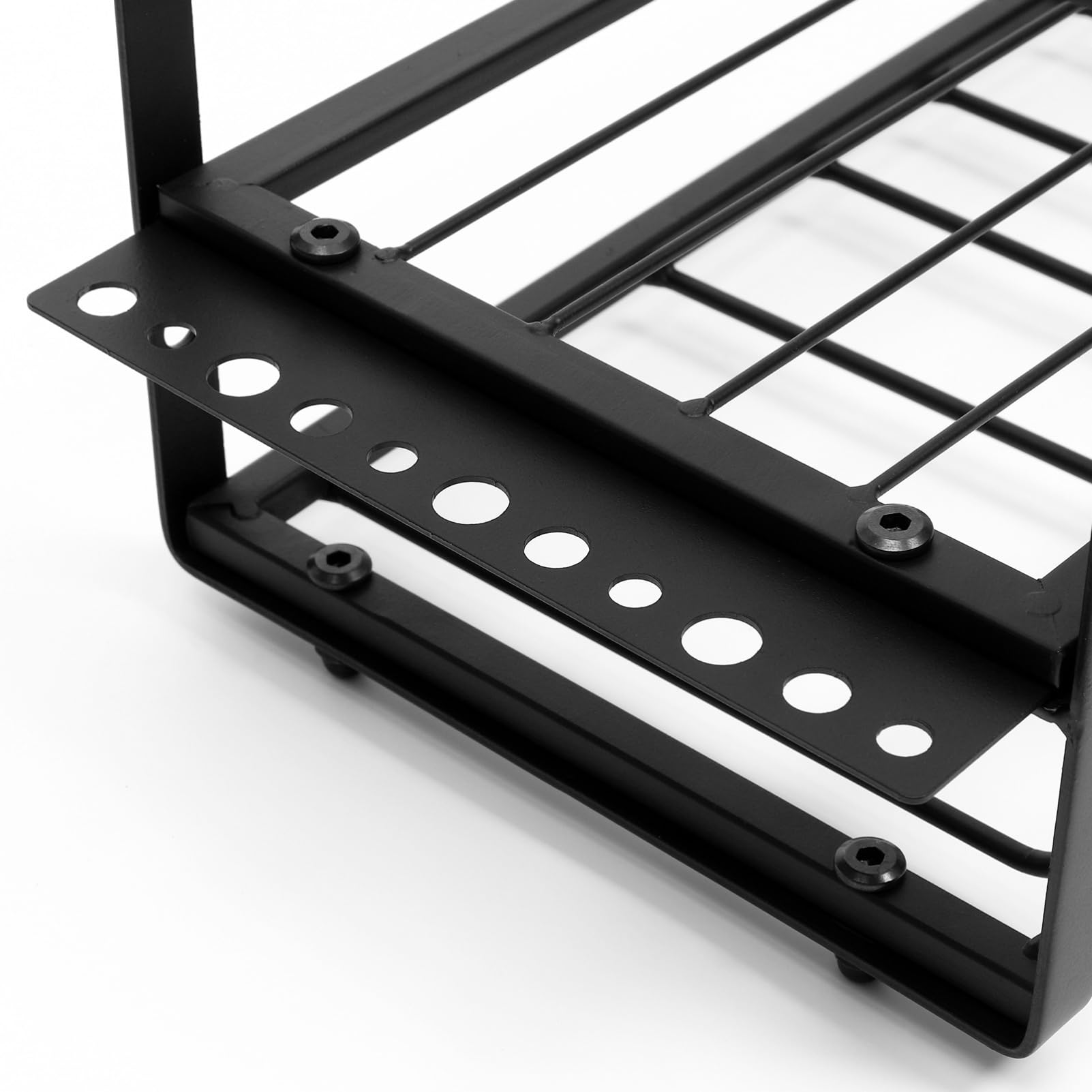 Alipis Soporte para Taladro Tres Niveles en Acero al Carbono Negro | Montaje en Pared, Portaherramientas Soportes Laterales para Destornilladores y Alicates