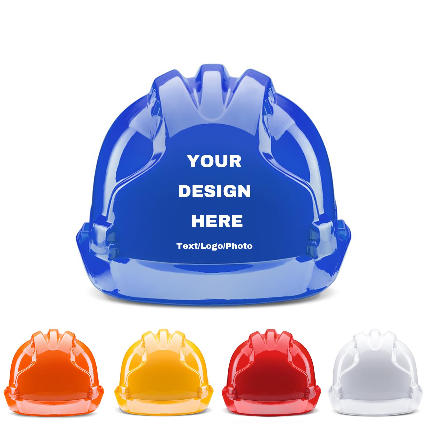 Custom Hard Hat with Suspension, Construction Adjustable Ratchet Hard Hats,Personalise Hard Hat,Add Your/Logo/Text/Photo