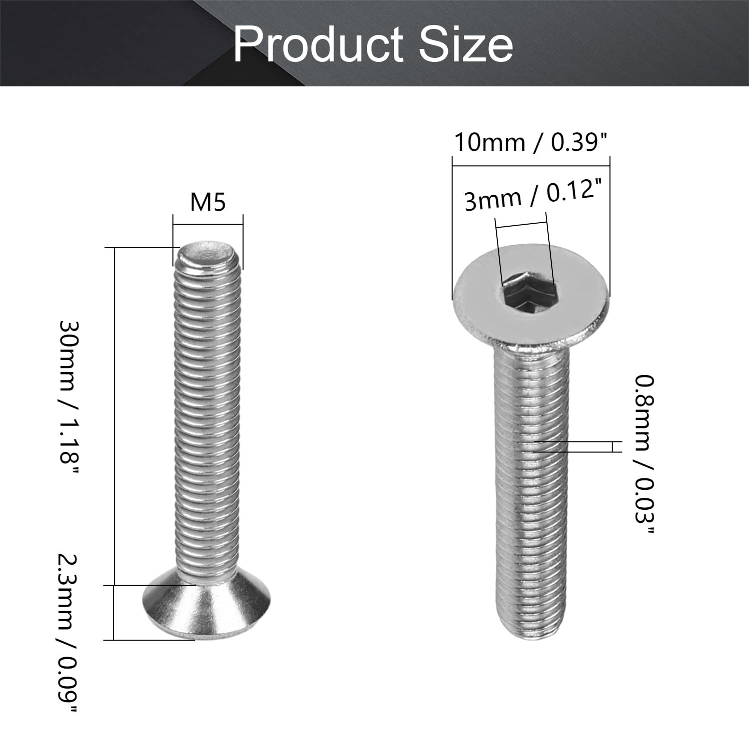 sourcing map Bullone a testa quadrata, 2 pezzi M5 x 30 mm completamente filettato in acciaio inox 304 grado C viti a macchina quadrate sourcing map Bullone a testa quadrata, 2 pezzi M5 x 30 mm completamente filettato in acciaio inox 304 grado C viti a macchina quadrate