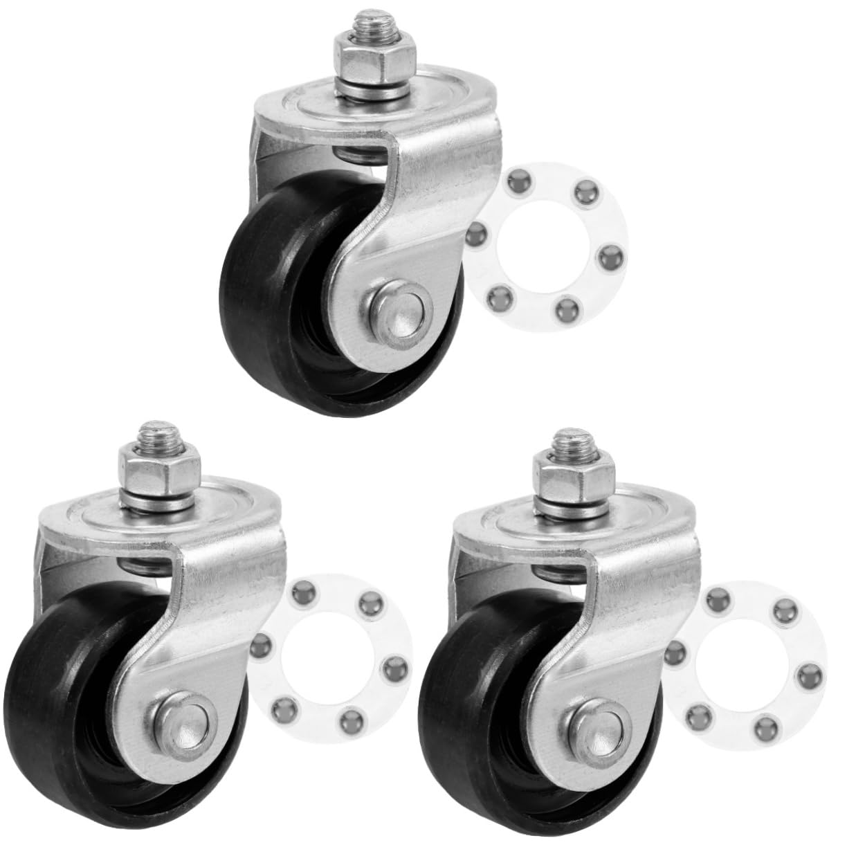 Uonlytech 3pcs Jack Front Wheel Car Accessories Car Jack Car Gadgets Replacement Floor Jack Caster Dual Pump Jack Repair Floor Jack Repair Auto Accessories Steel Universal Wheel