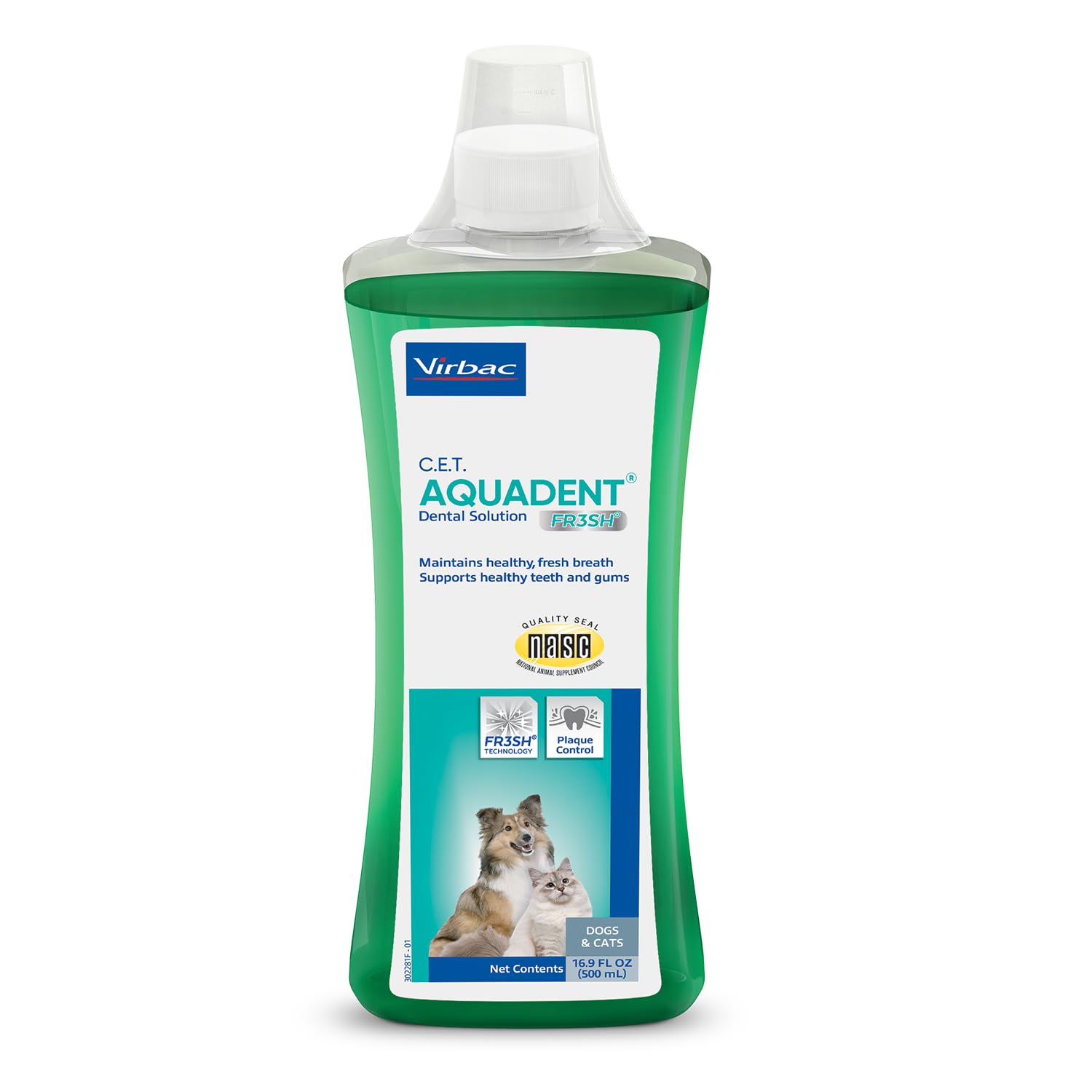 Virbac C.E.T. Aquadent Dental Solution for Dogs and Cats (500 ml)