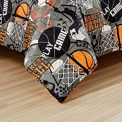 Edredón de baloncesto juvenil lavable que no pierde color en microfibra individual 8