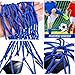 Soccer Trainer for Youth Adults 2PCS Fits Ball Size 3, 4, 5 Soccer Practice Equipment Hands-Free Equipment Adjustable Waist Belt Kick Trainer (Black, Blue)..