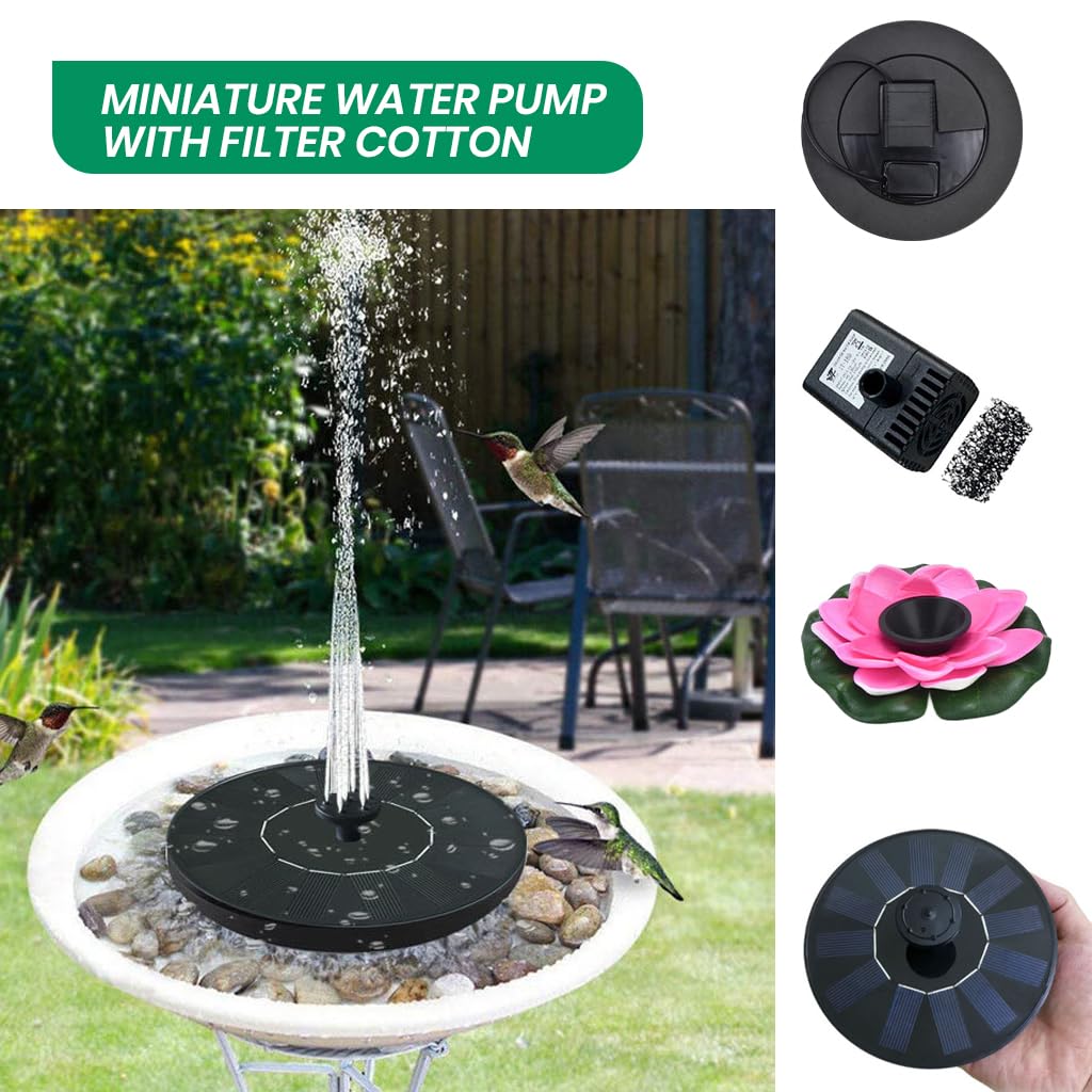 Zibuyu Solar Fountain - Garden Water Feature -5