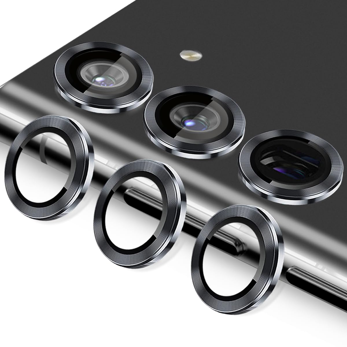 TIUYAO Camera Lens Protector for Samsung Galaxy S24, Tempered Glass Aluminum Alloy Ring Lens Cover with [Installation Tray] [Removal tool] Fit for Samsung Galaxy S24(Black) (B0CQC722JM) Amazon Price History, Amazon Price Tracker