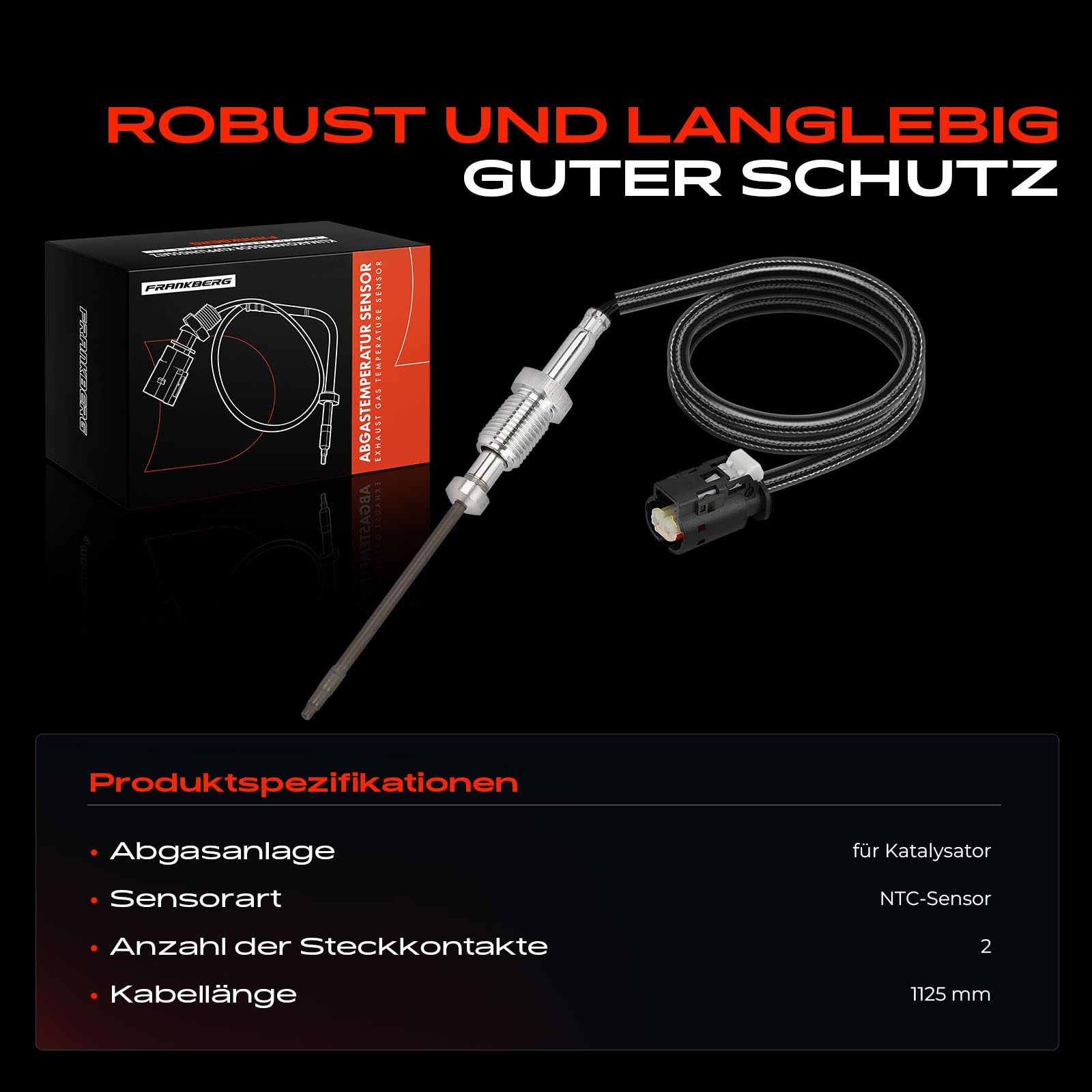Frankberg Abgastemperatur Sensor Nach DPF Kompatibel mit 2 Active Tourer F45 2 Gran Tourer F46 X1 F48 Min.i Cabriolet F57 Min.i Clubman F54 Min.i Countryman Replace# 13628570121